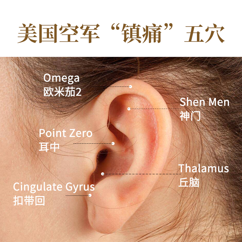 CYBERTCM出口美国战地耳针一次性无菌揿针掀针镀金耳穴止痛100贴