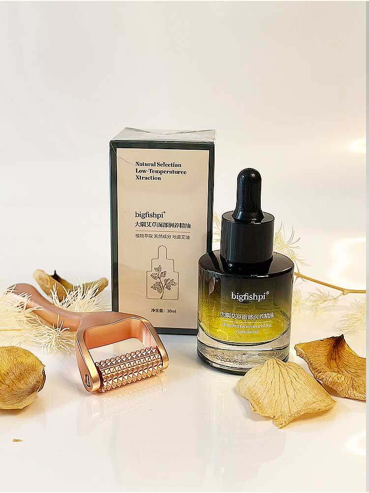 大隅艾草面部按摩精油保湿舒缓干燥全身体通经络刮痧精油30ml